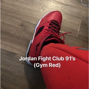 Jordan Fight Club 91’s (Gym red